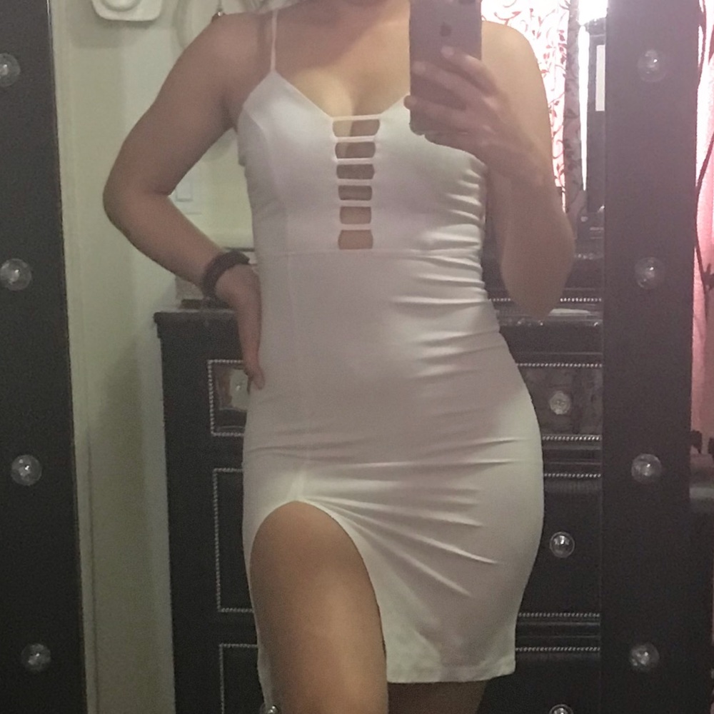 NWT White Dress with Slit